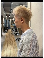 ヘアーザラブズラフズ オーガニカ 北九州(HAIR THE LOVES LAUGHS ORGANICA)&nbsp;メンズハイトーン×ブロンド×ベリーショート