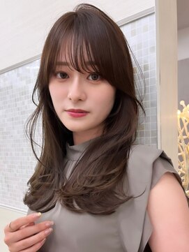 アンフィニー 銀座(ANFINI) レイヤーカット/小顔カット/くびれヘア/ウエットヘア/グレージュ