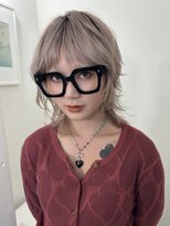 レコ 渋谷(LECO) ホワイトラベンダーハイトーンウルフカット