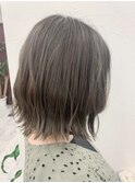 ぱつっとボブ　オリーブカラー
