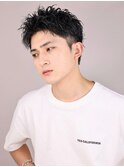 爽やかツーブロックスパイキーショート