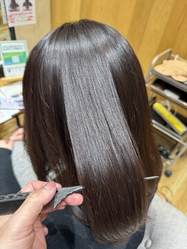 フィゼル あべのルシアス店(Aujua fizelle) 髪質改善×ミディアムスタイル