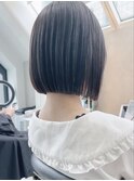 ミニボブ髪質改善縮毛矯正酸性ストレートレイヤーカット/銀座