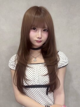 オズ 梅田店(OZ) 平成風茶髪 × レイヤーカット/バージンレミーエクステ40枚