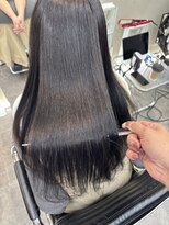 ファビ 渋谷(Fab) くびれヘア/暗めカラー/アプリコットオレンジ/縮毛矯正