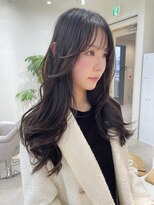 アム 表参道(am) サイドバング【小顔薄めバンググレージュレイヤーロング】