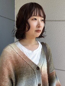 ヘアーアイストゥーレ(HAIR ICI TRE) ボブパーマ レイヤーボブ 暖色カラー ワンレンボブニュアンス