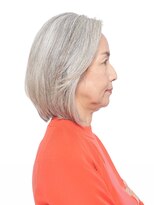 えがお美容室 【えがお美容室】グレイヘアの方に◎白髪を活かすエレガントボブ