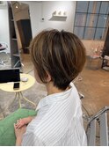 ショート/ハイライト/レイヤーカット/髪質改善/ボブ/白髪ぼかし