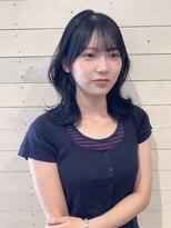 ルノン フィージュ(LUNON fieju)&nbsp;ダークパープルナチュラルショートミルクブラウンダウンバング