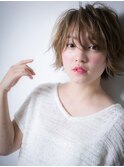 外国人風無造作カール小顔マニッシュショートw越谷10代20代30代
