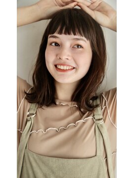 ノエル 池袋店(noel) 【noel】ワンレンミディxソフトモカブラウン