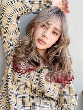 アルバム 銀座(ALBUM GINZA) ゆるふわナチュラルロング_ココアブラウンセシルカット_87706