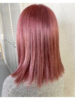 ガルボ ヘアー(garbo hair) #ピンクカラー#ボブ#ダブルカラー#ケアブリーチ