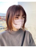 外ハネ&シースルーバンクボブ