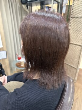 美容室ピュール オーガニックカラー～ローズブラウン～◎20代30代40代50代60代