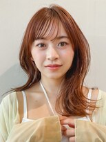 ジョエミバイアンアミ(joemi by Un ami)&nbsp;Unami くびれミディアム　シースルーバング　外はねパーマ