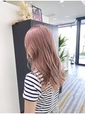 ピンクベージュ[倉敷][岡山][ハイライト][バレイヤージュ]