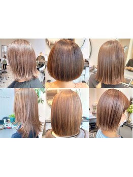 白髪を味方に♪"隠す"から"活かす"へ！ハイライトとブリーチで透明感、脱白髪染め大人カラー提案♪