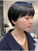 小顔ネビージュ/ボブルフ/黒髪/ワンレン/表参道