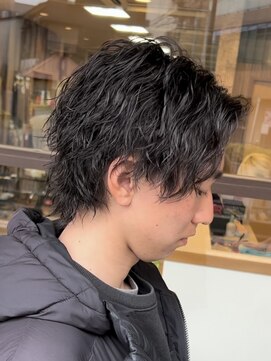 ゴリラビスケッツ(GORILLA BISCUITS) 寝起き風ラフパーマ［メンズ/マッシュ/ツイストパーマ/眉毛］