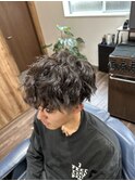 波折りパーマ