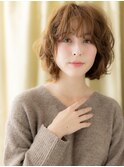 細めハイライトくせ毛風抜け感ウェーブミディアムY志木30代40代