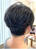 【U Hair】黒髪マッシュショート/襟足スッキリ小顔ヘア★