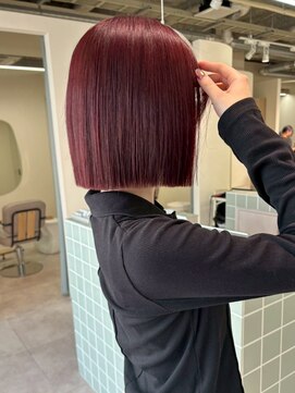 ナンバー ソポ 札幌/ジャム 札幌(N° sopo/JAM) タッセルボブ×高発色イルミナワインレッド/大通駅個室サロン