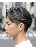 白髪ぼかしシルバーカラーグレーカラー