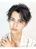 波巻きツイストスパイラルセンターパートビジネスツーブロック
