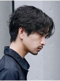仙台センターパートフェザーパーマニュアンスパーマ刈り上げなし