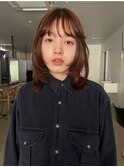 ミディアムレイヤーカット前髪カット髪質改善顔まわりレイヤー