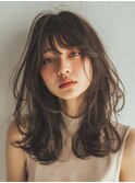 レイヤー　前髪　シースルーバング　ハイライト　束感　髪質改善