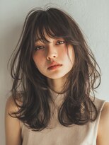 ニーフ 恵比寿(neaf)&nbsp;レイヤー　前髪　シースルーバング　ハイライト　束感　髪質改善