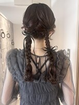 ムーン バイ ケンジ(moon by KENJE) 「Nanaka」編みおろし/結婚式ヘアセット/ツインテール