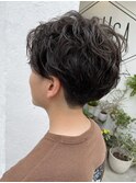メンズショート/パーマ/くせ毛風/毛先パーマ/直毛の方おすすめ