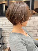 絶壁解消☆イルミナカラー×大人ショートボブ【安野】