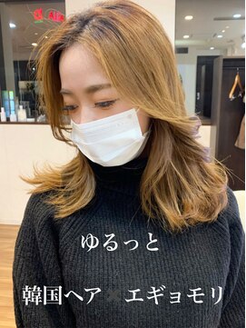 ノラキチジョウジ(NORA KICHIJOJI) #韓国ヘア#おくれ毛#ミルクティーベージュ#エギョモリ#ウルフ