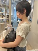 丸みショート×イヤリングカラー