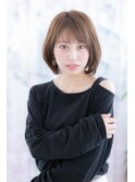 ビターショコラ☆シースルーバング小顔前下がりボブc1