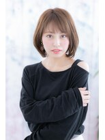 ミック ヘアアンドメイク アップ 駒込店(miq Hair&Make up) ビターショコラ☆シースルーバング小顔前下がりボブc1