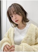 セットが楽なゆる波ウェーブ風パーマ 切りっぱなしボブ t34