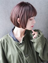 カライング(ing) 大人可愛い20代30代40代黒髪前下がりショートボブ丸みショート◎