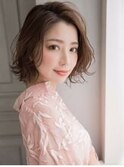 大人可愛い/ショコラアッシュ/ヘルシースタイル/ふんわりカール