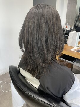 シェル 吉祥寺(shell) グレージュカラー/ボブウルフ/黒髪/ココアベージュ