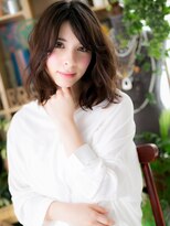 カバーヘア ブリス 戸田公園西口店(COVER HAIR bliss) 斜めバングくせ毛風くすみカラーミディh3戸田公園20代30代40代