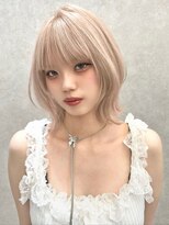 ロンド レア 天神大名店(Lond Le’a) 天神大名ホワイトベージュ韓国ボブケアブリーチハイトーン