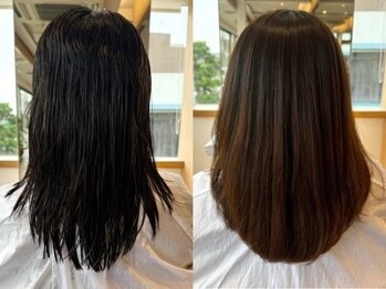 ビュートリアム 鎌倉小町(BEAUTRIUM)の写真/真っすぐになり過ぎない、まるで地毛の様なナチュラルで柔らかなストレートヘアで憧れの髪質へ。