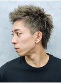 ショートウルフ/アッシュブラウン/2ブロック